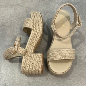 Bamboo cream Platform Shoes